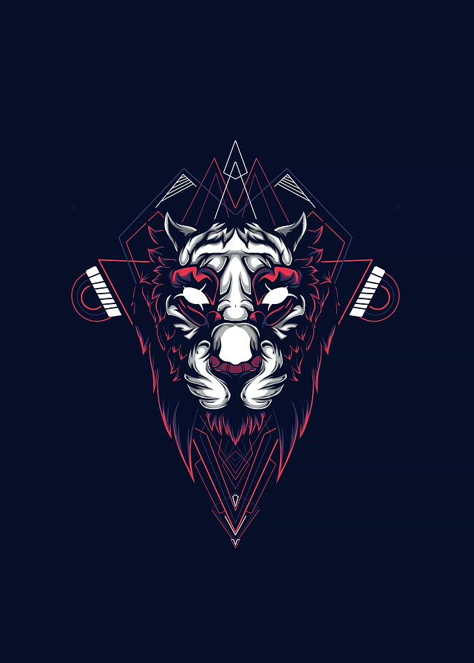 Tiger Red Geometry