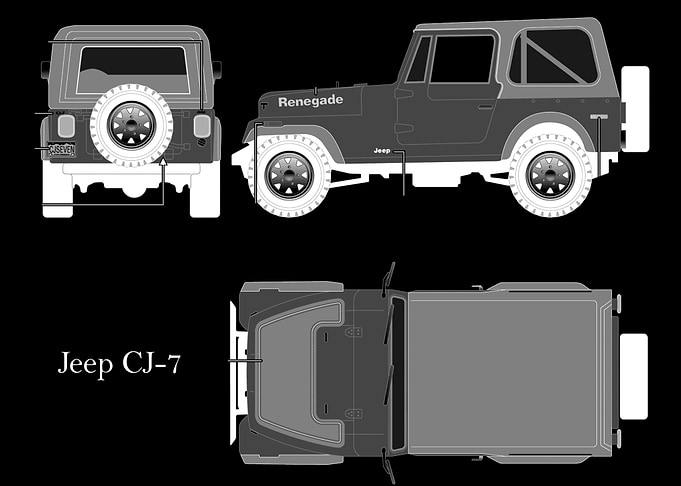 Jeep CJ7 1977 Blueprint