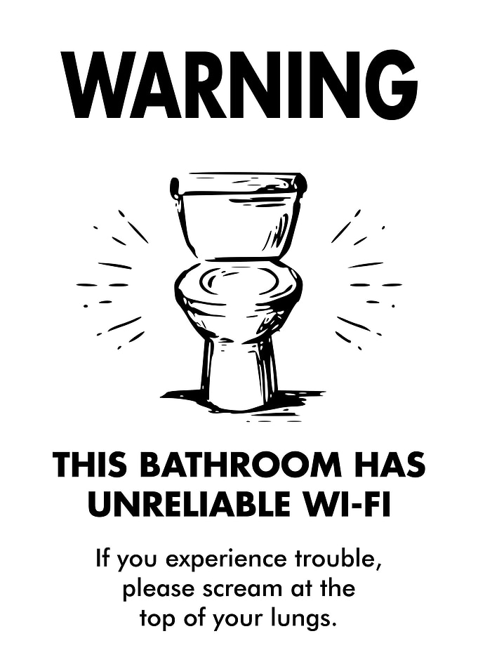 Funny WiFi Warning