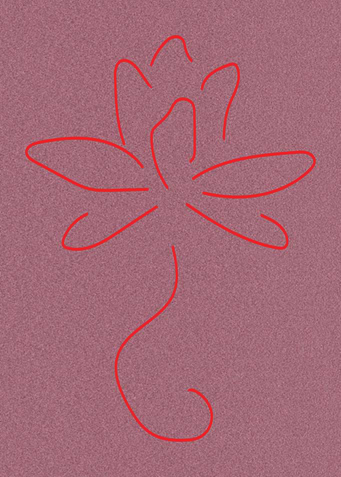 Lotus Blossom on Red