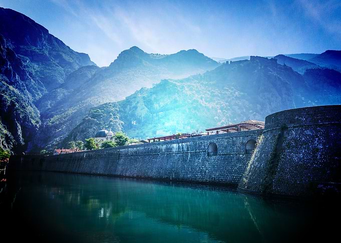 Old City Kotor lake Tower