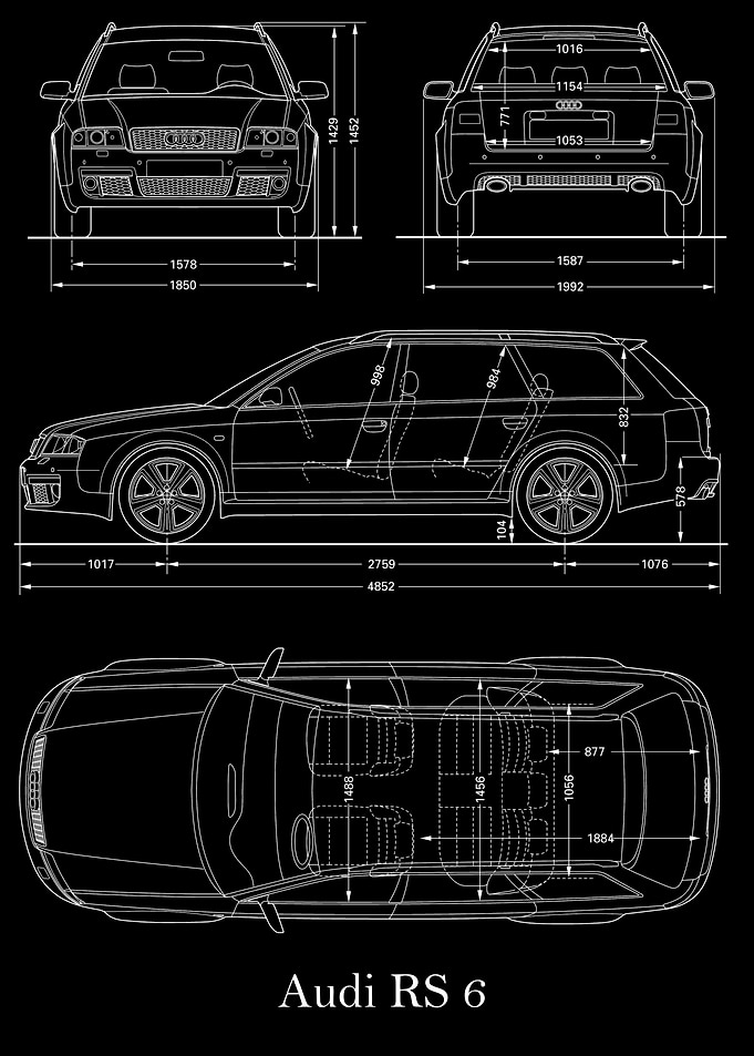Audi RS 6 2002 Blueprint
