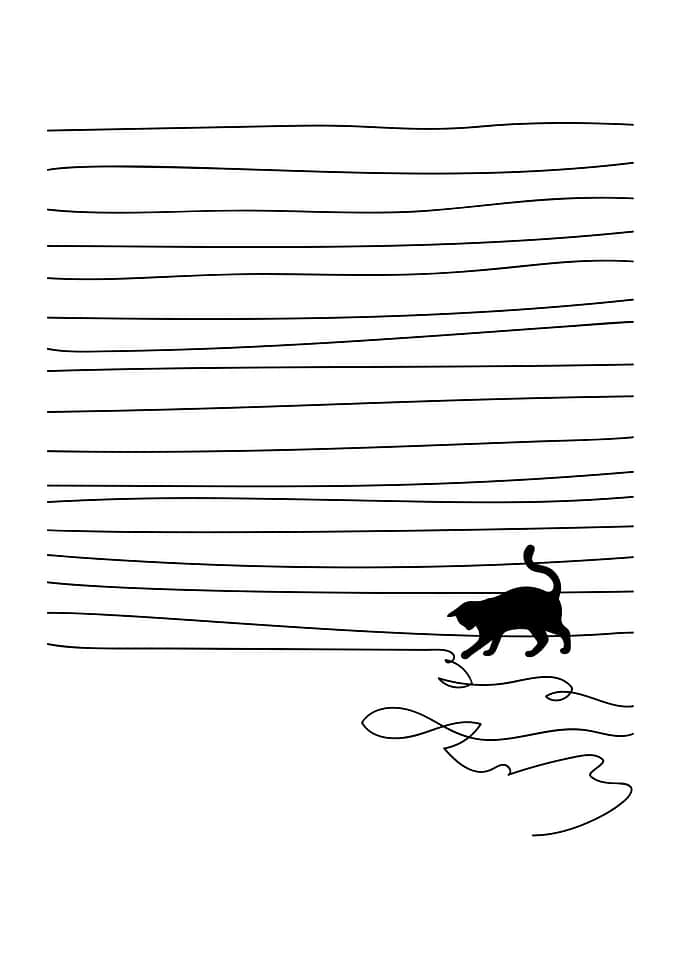 Minimalistic Funny Cat