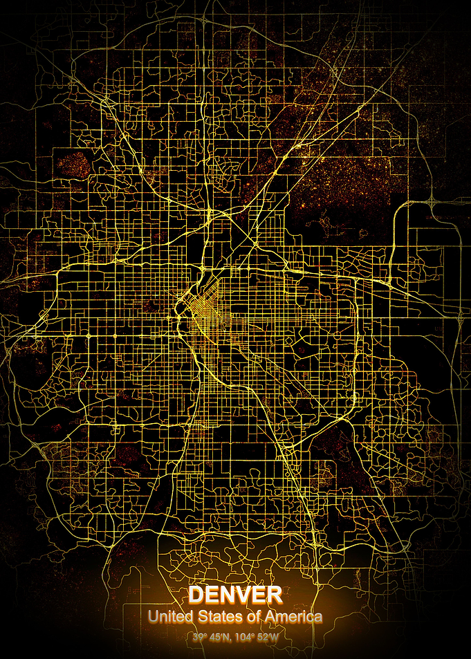 denver night map