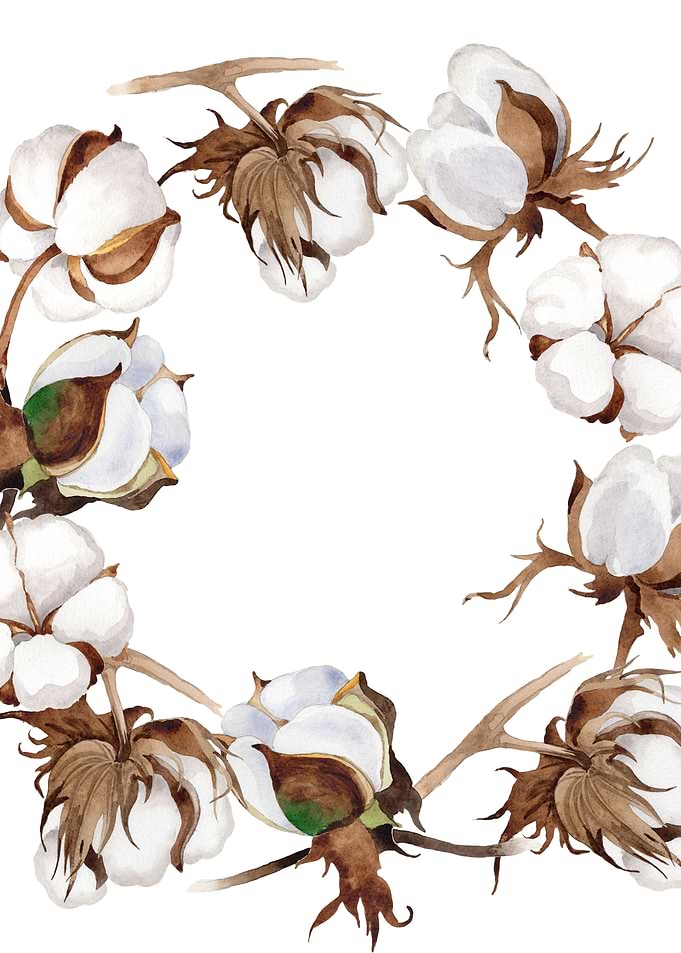 Cotton Flower Wreath