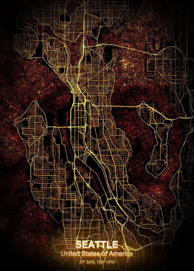 seattle night map