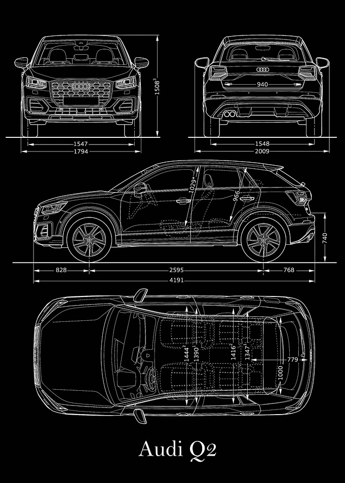 Audi Q2 2016 Blueprint