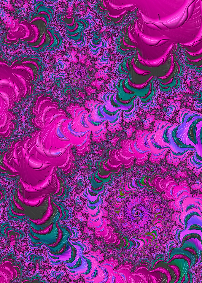 Jewel Tone Fractal Spiral