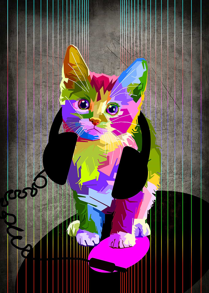 DJ KITTY KAT Hipster Cat