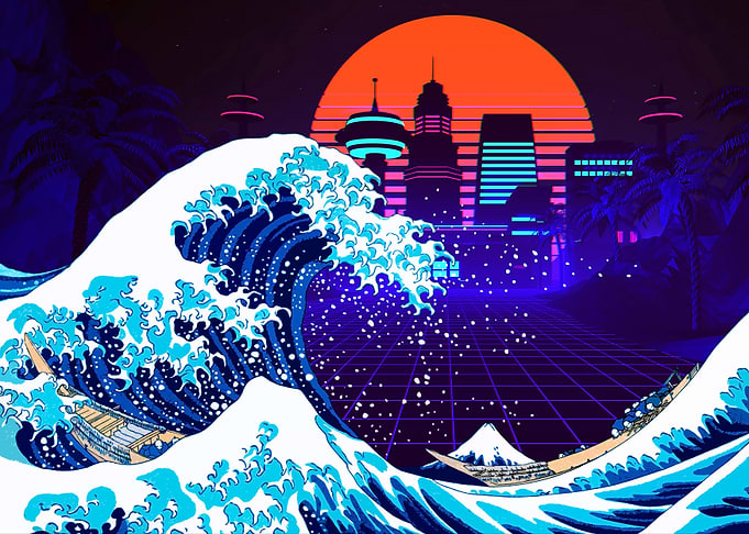 Synthwave off Kanagawa