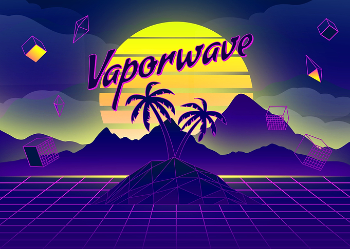 Vaporwave Sci-fi art
