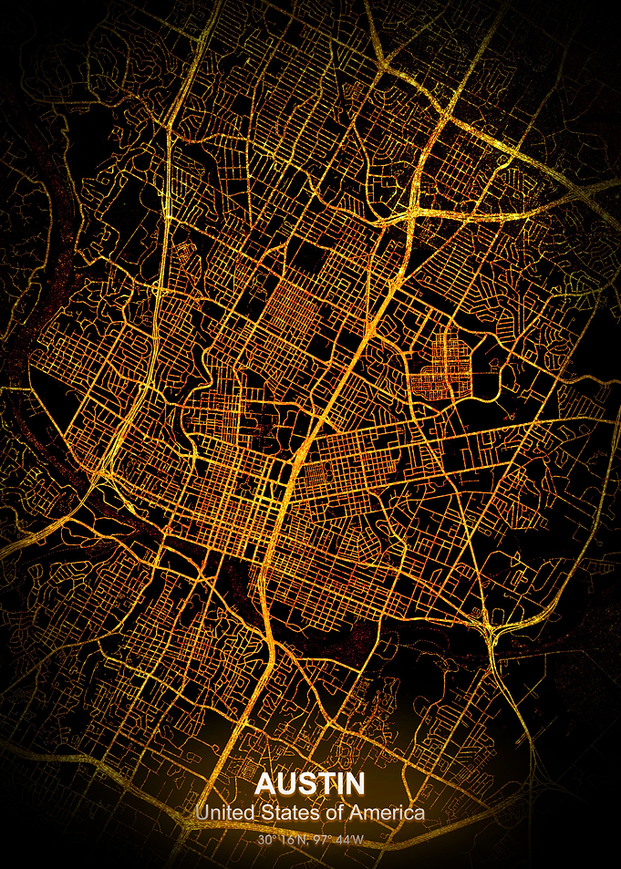 austin night map