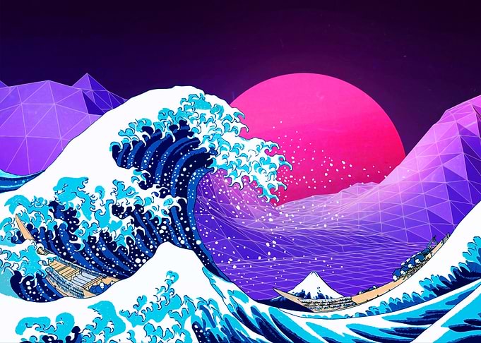 Synthwave off Kanagawa