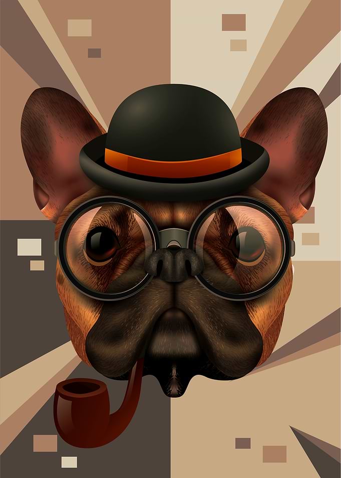 Dog Smoke Funny Cute