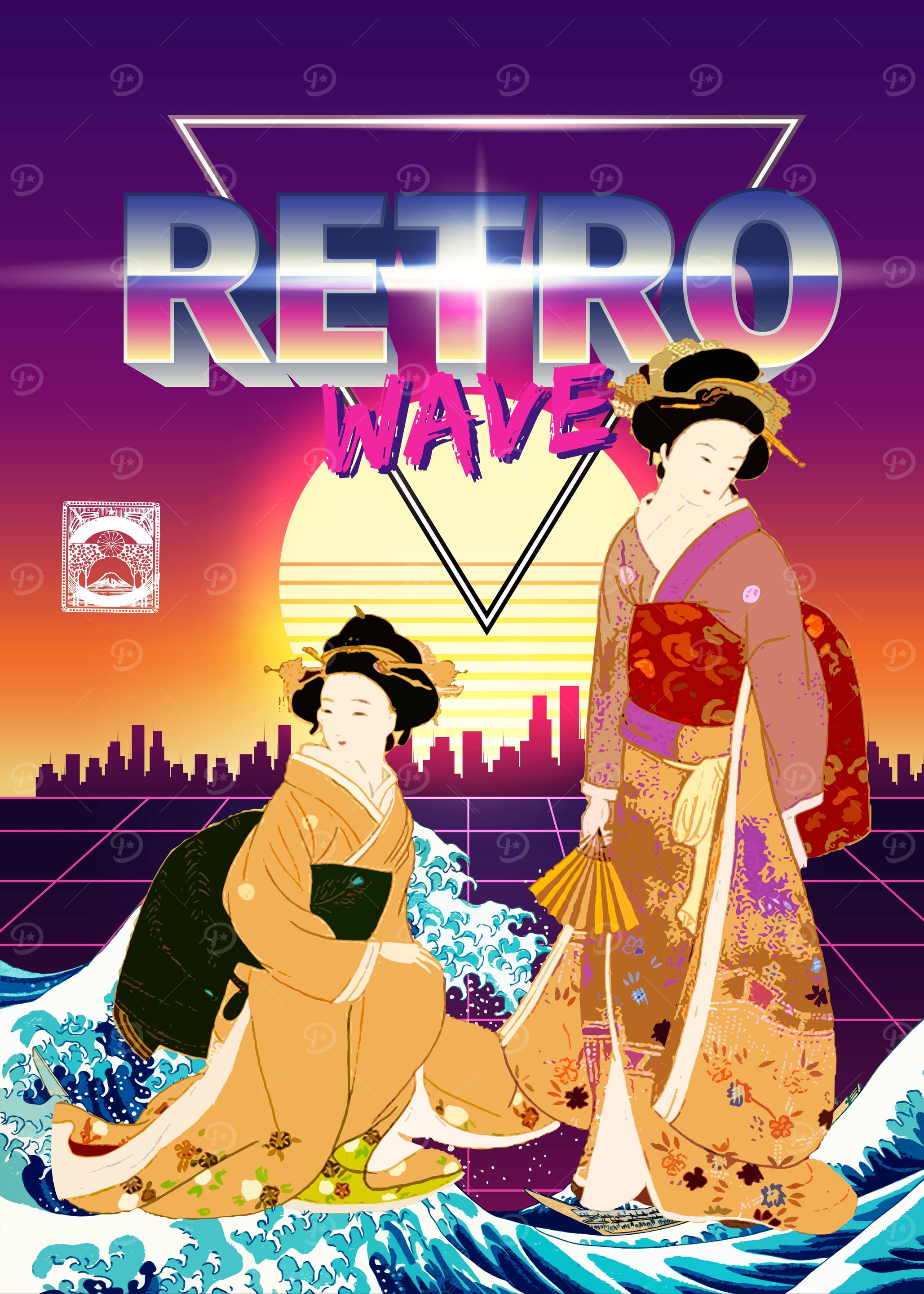 Synthwave ukiyoe 1