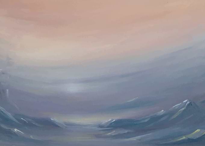 Abstract foggy landscape