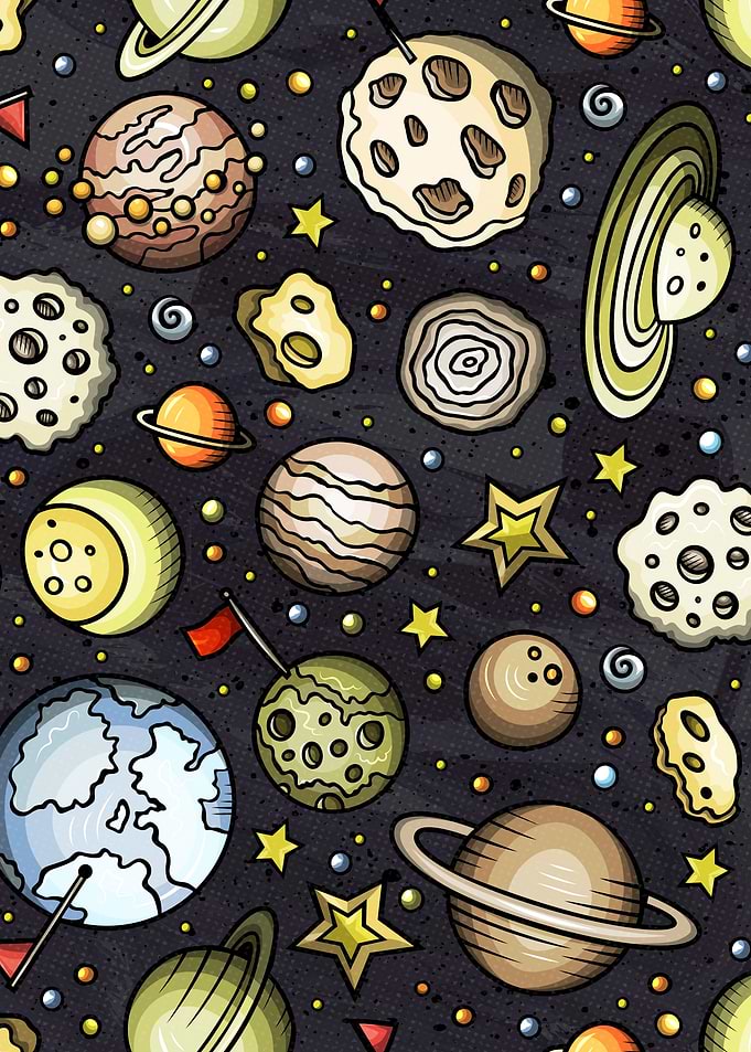 Space Doodle Pattern 07