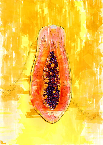 Papaya Orange background