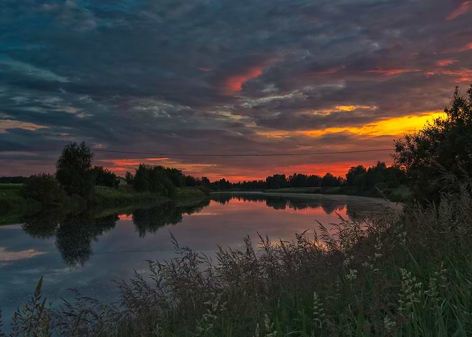 Sunset On The River