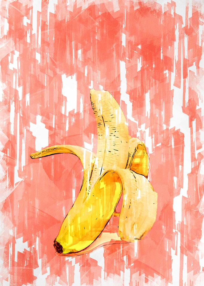 Bright Peeled Banana