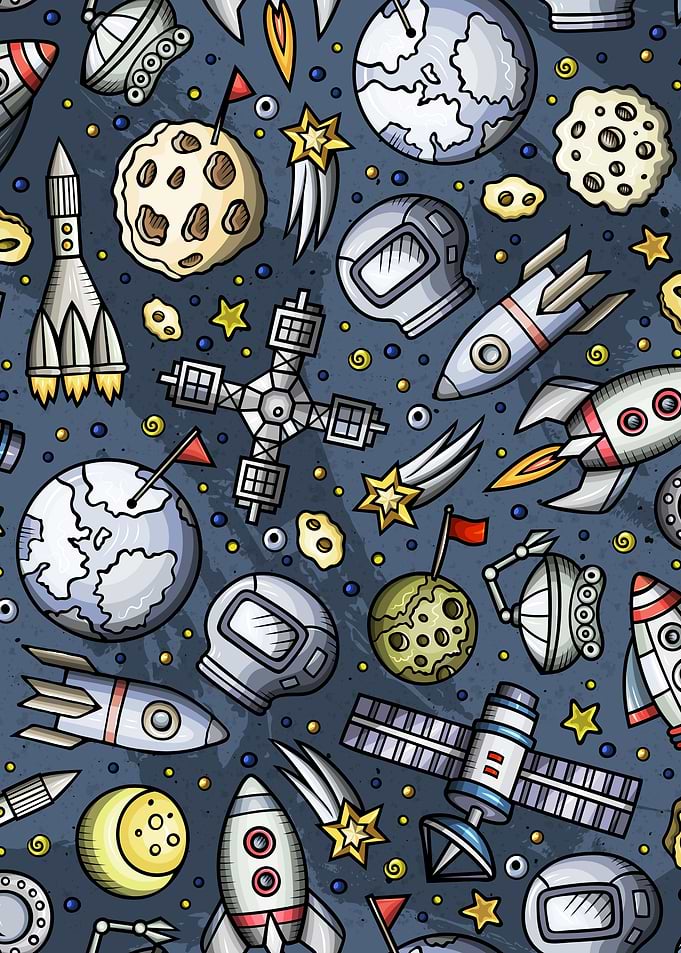 Space Doodle Pattern 04