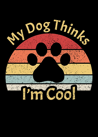 Funny Retro Dog Paw Quote