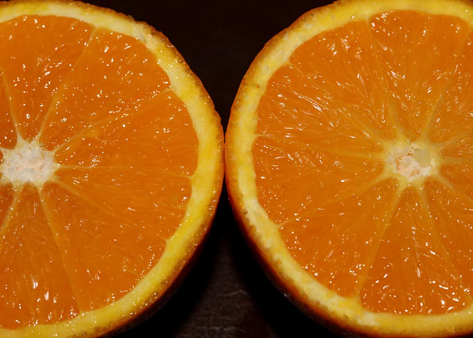 Orange fruit macro prints
