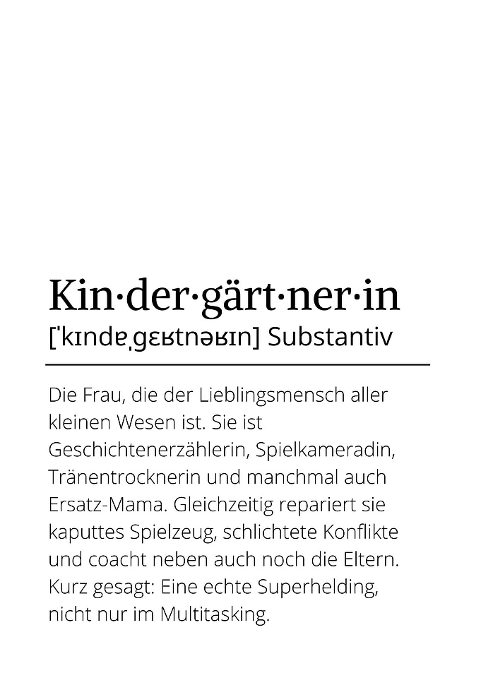 Definition Kindergartnerin
