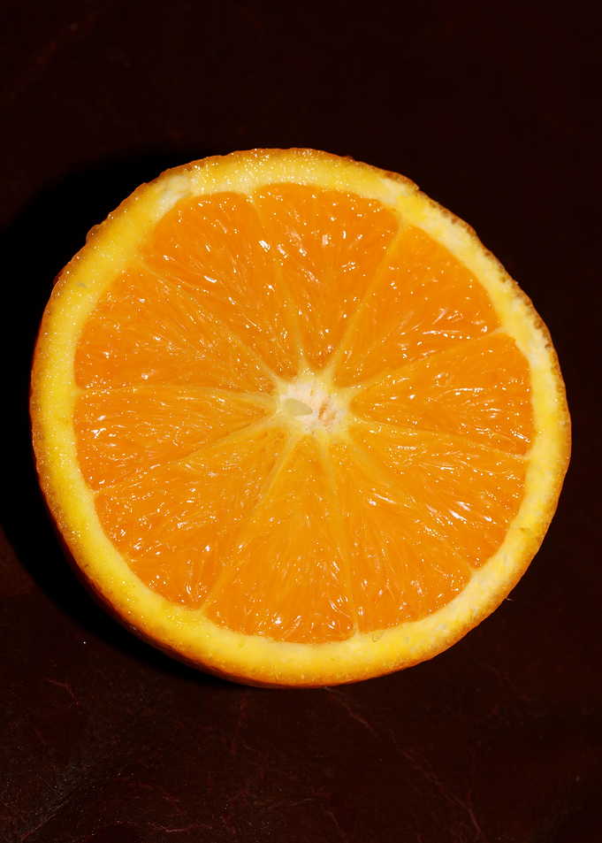 Cutted orange macro prints