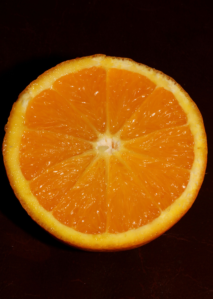 Cutted orange macro prints
