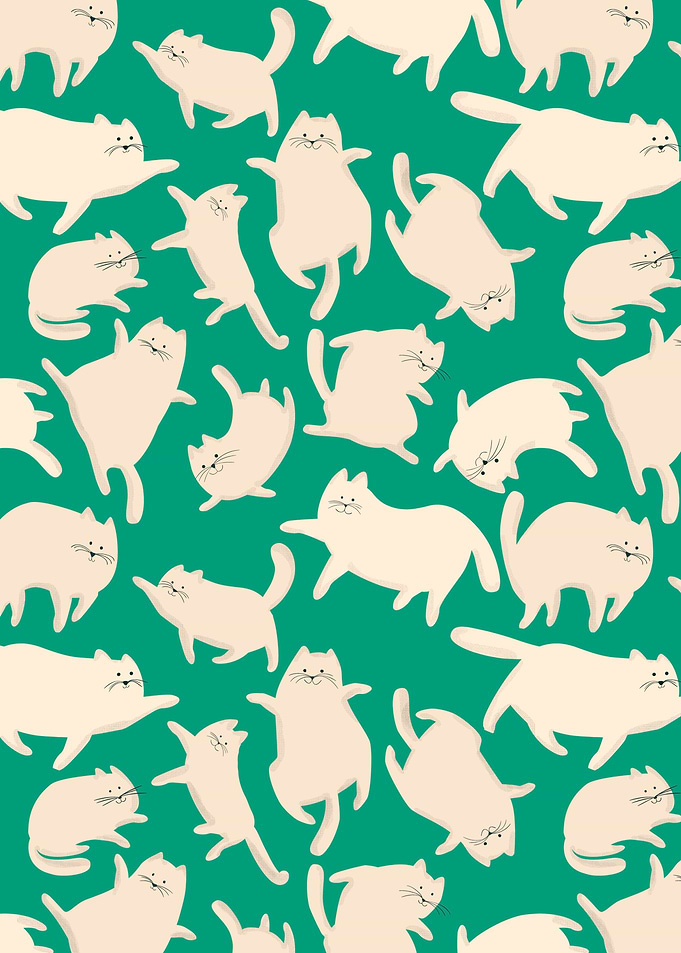 White cat pattern