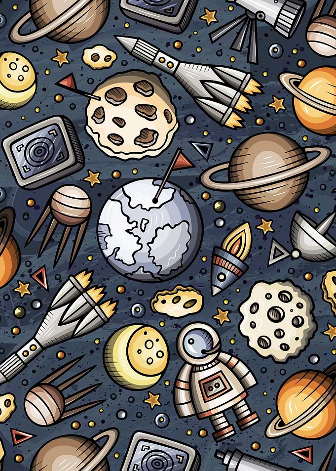 Space Doodle Pattern 05
