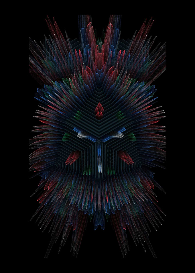 Abstract block Unique 3d