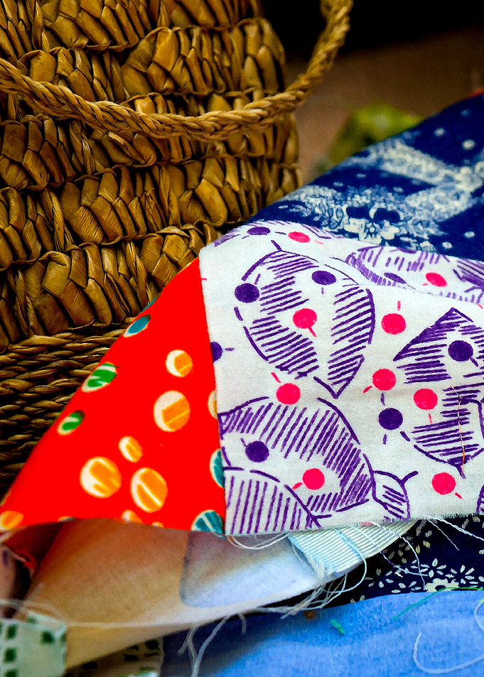Colorful Patches And A Bag