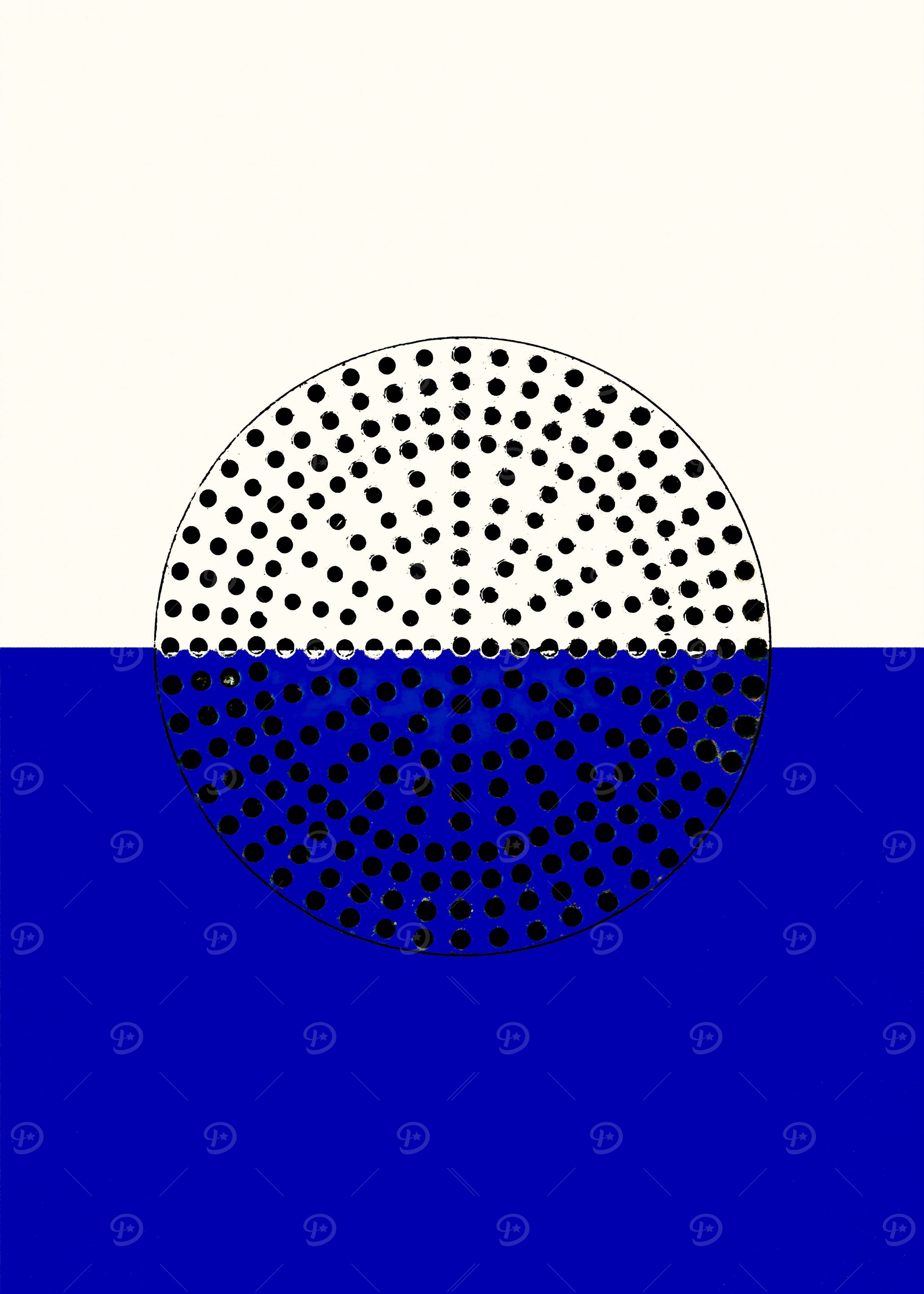 Abstract Sunrise Navy Blue