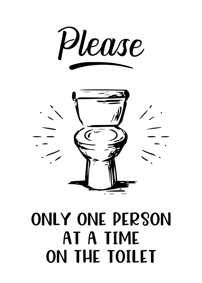Funny Bathroom One Person