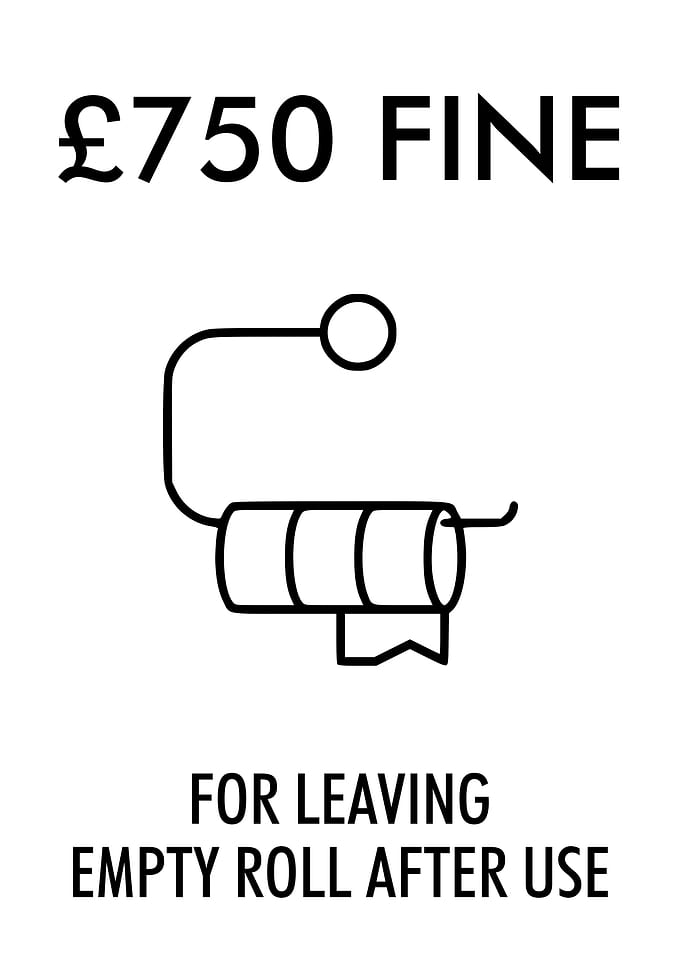 Funny Bathroom Fine GBP