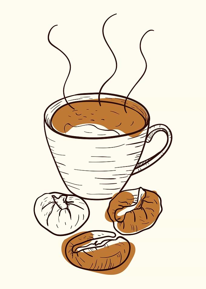 Coffee Mug and Beans