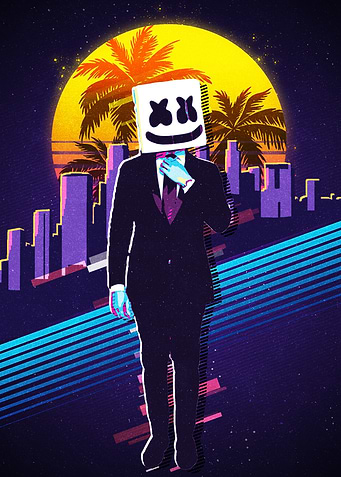 Marshmello retro 80s