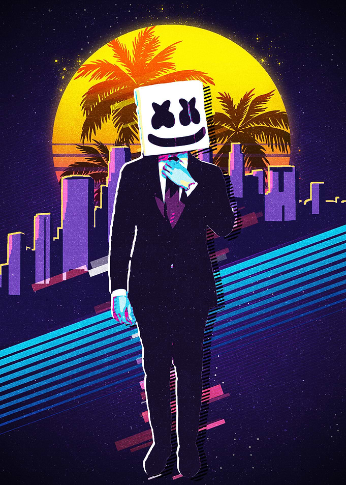 Marshmello retro 80s