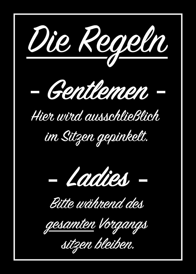 2 Toilettenregeln