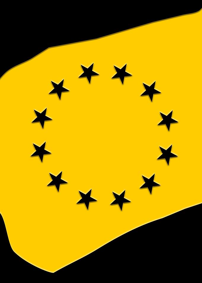 Yellow European Union Flag