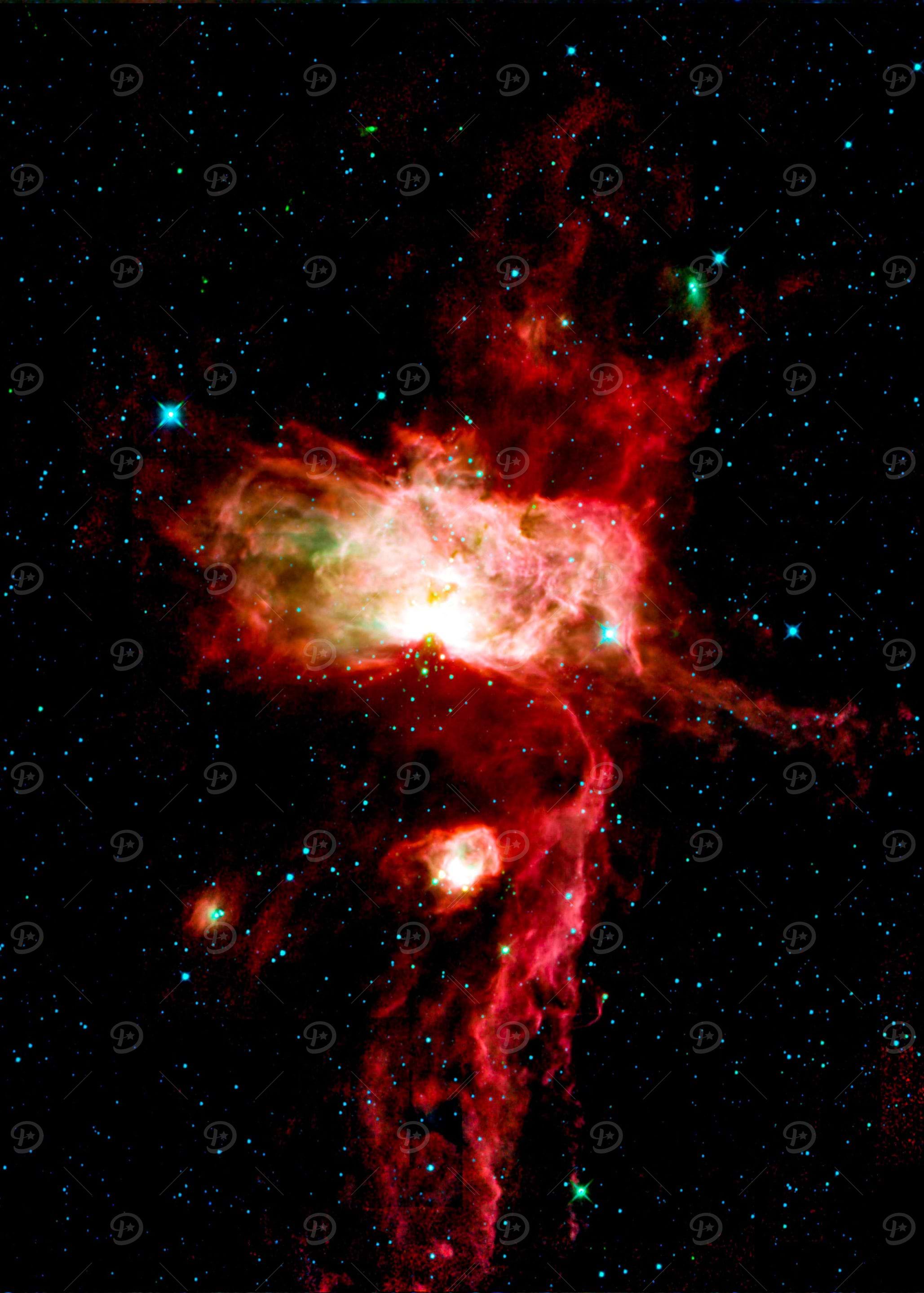 Image of a red nebula