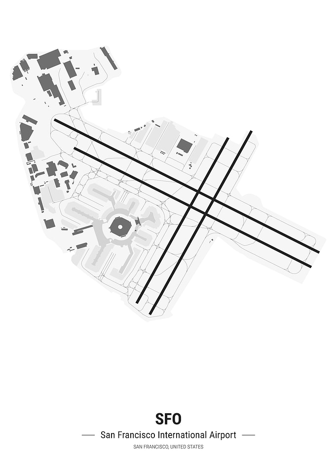 San Francisco Airport Map