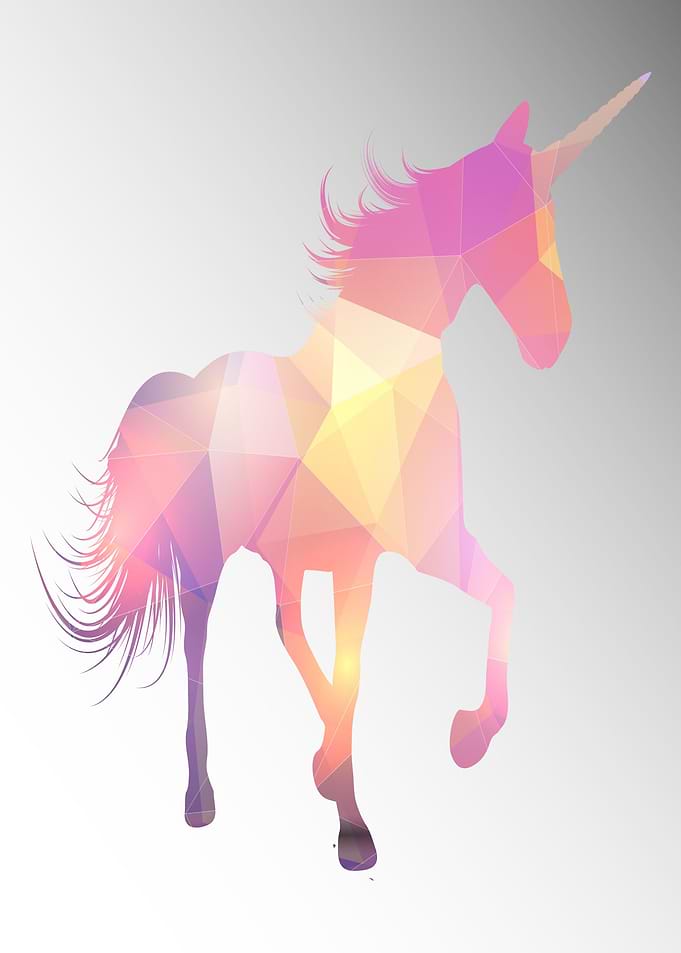 Unicorn Horse in Polygon