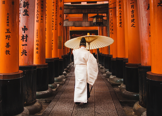 Japan temple red