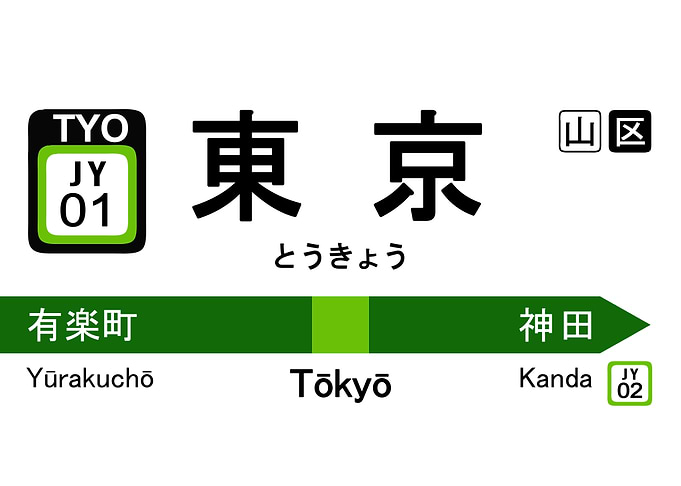 tokyo japan train sign