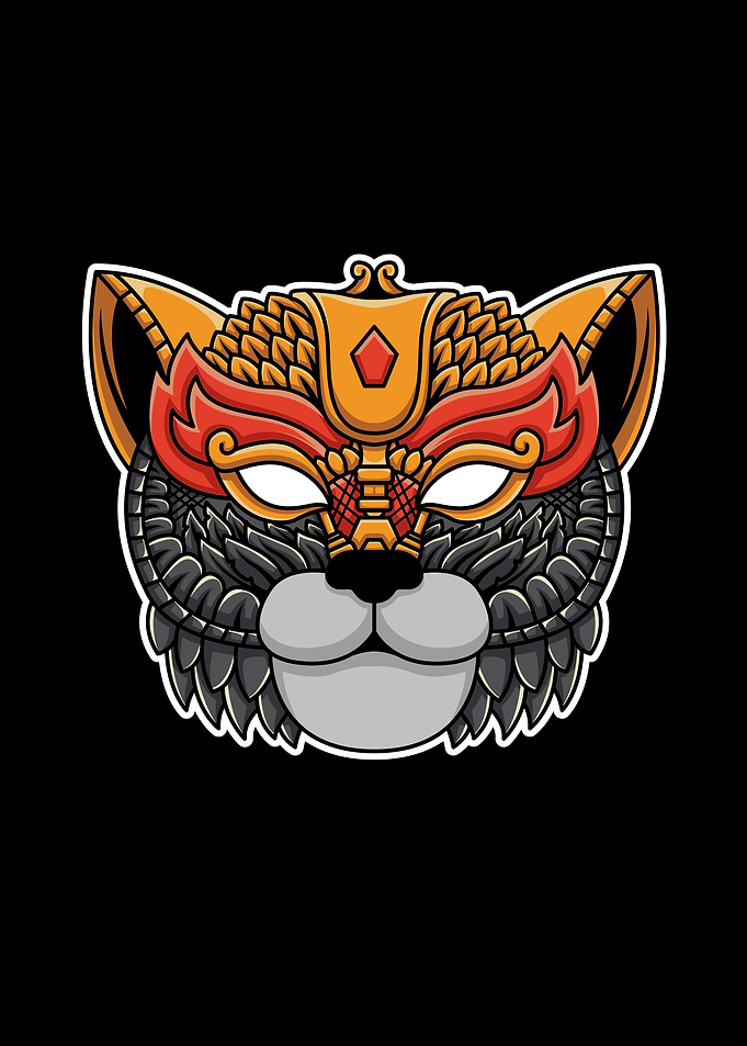 Cat Illustration Ornament