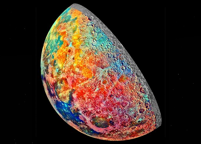 moon false color mosaic