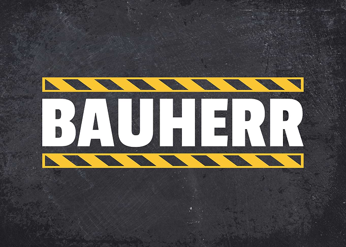 Bauherr Baustelle Schild